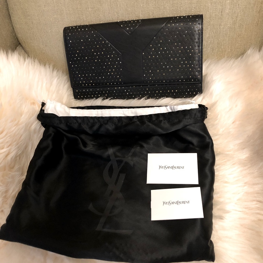 Authentic Yves Saint Laurent Rock Studded Clutch